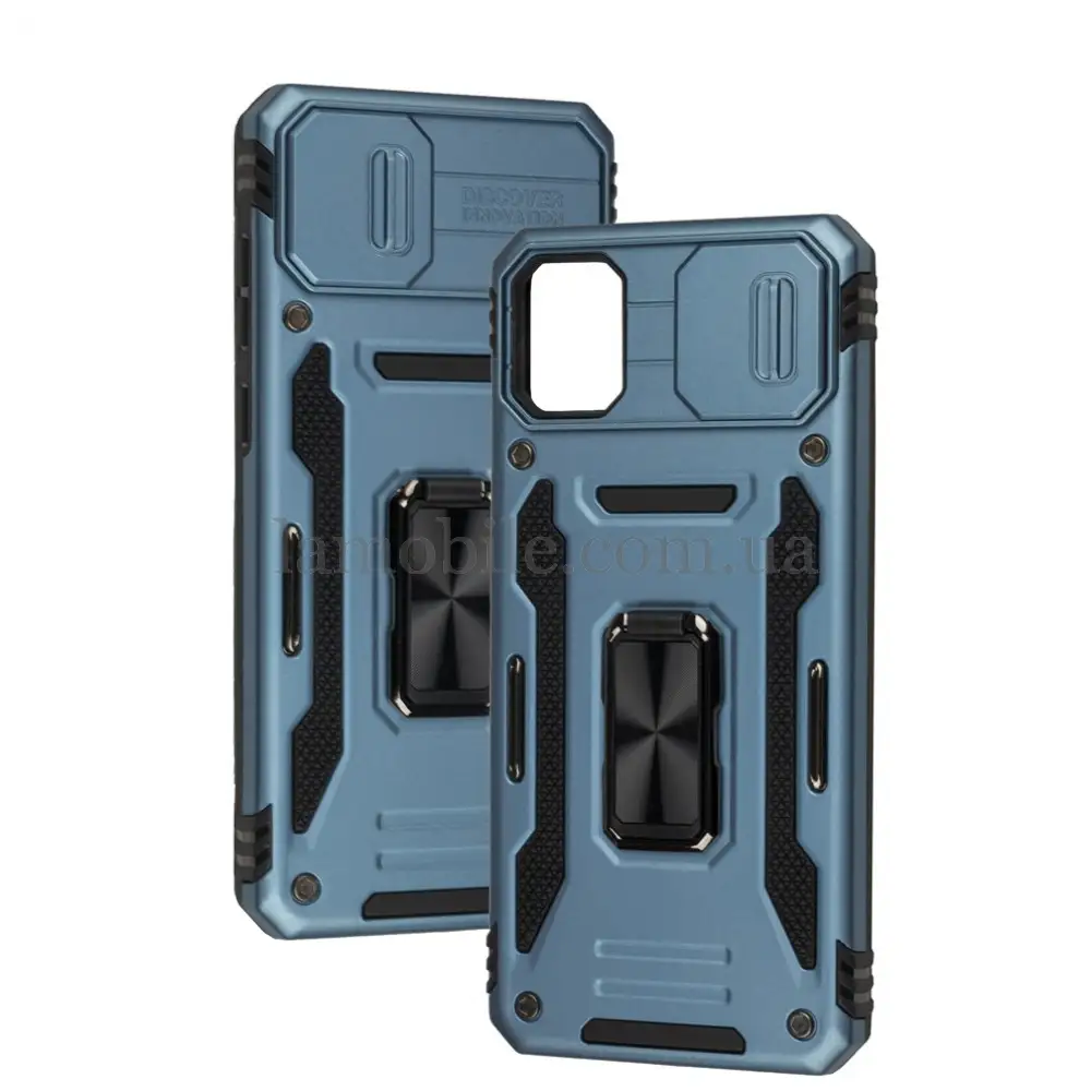 Чехол для Samsung Galaxy A05 (A055) Camshield Army Ring light blue