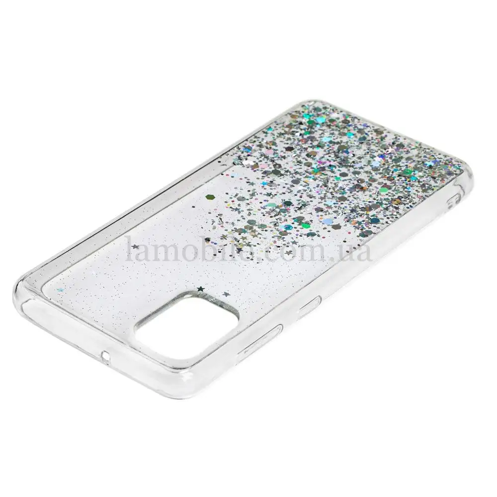 Чохол для Samsung Galaxy A31 (A315) Wave confetti прозоро-сріблястий