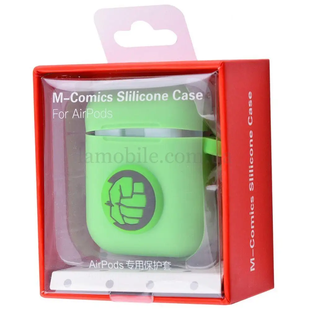 Чохол для AirPods Marvel M-Comics "hulk" зелений