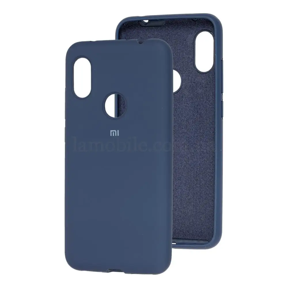 Чехол для Xiaomi Redmi Note 6 Pro Silicone Full темно-синий