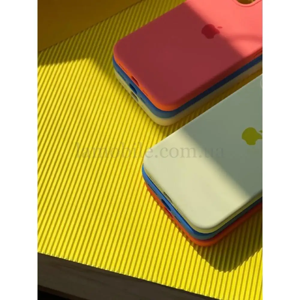 Чехол для iPhone 13 mini Silicone Full голубой / lilac