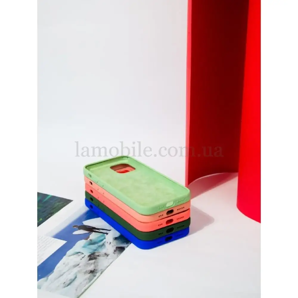 Чехол для iPhone 13 mini Silicone Full голубой / lilac