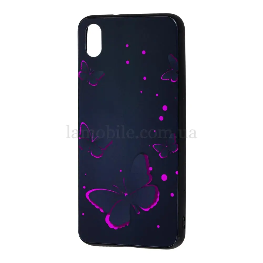 Чехол для Xiaomi Redmi 7A glass new "бабочка"