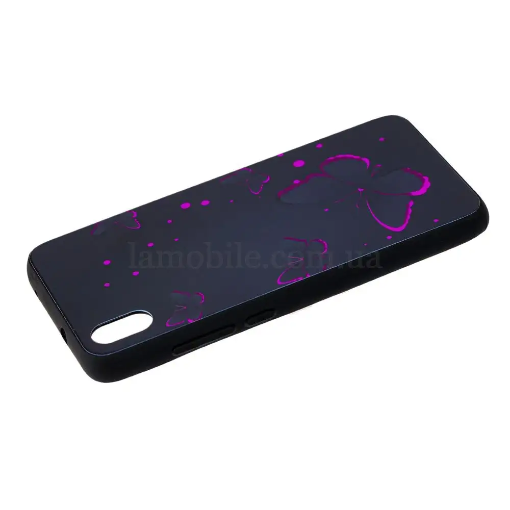 Чехол для Xiaomi Redmi 7A glass new "бабочка"