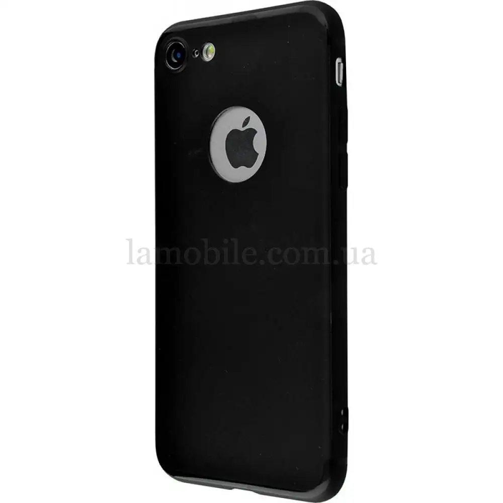 Накладка силиконовая для iPhone 7 0.5 мм Black Matte под яблоко 