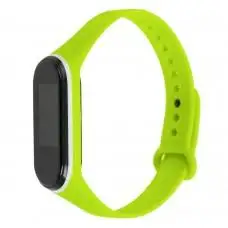 Ремінець Xiaomi Mi Band 3/4 double color line салатовий-білий