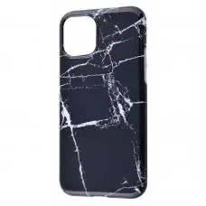 Чехол для iPhone 11 Design Mramor Glossy черный