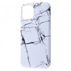 Чехол для iPhone 11 Pro Design Mramor Glossy белый