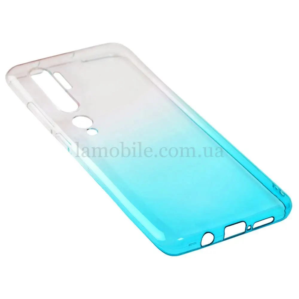 Чехол для Xiaomi Mi Note 10 / Mi CC9Pro  Gradient Design бело-бирюзовый