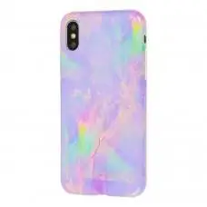 Чехол Light Mramor для iPhone X / Xs case 360 мраморный фиолет