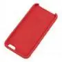 Чехол silicone case для iPhone 6 красный светлое яблоко