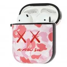 Чохол для AirPods Young Style kaws рожевий