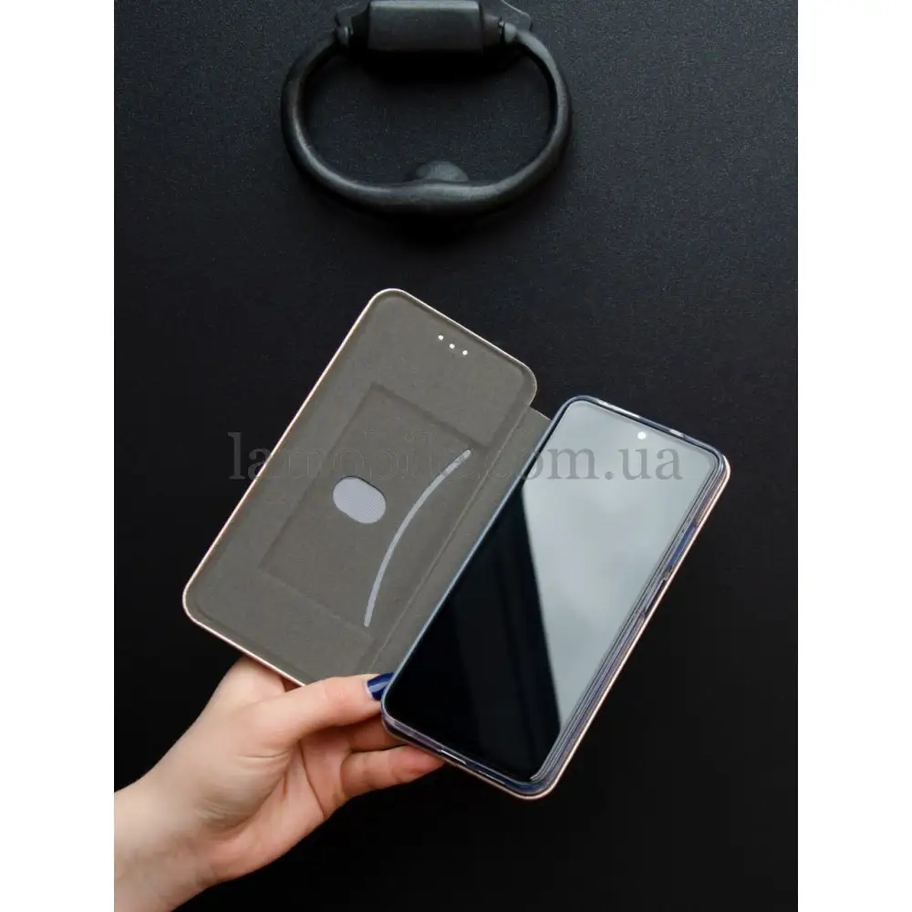 Чохол книжка Premium для Xiaomi Redmi Note 12 Pro рожево-золотистий