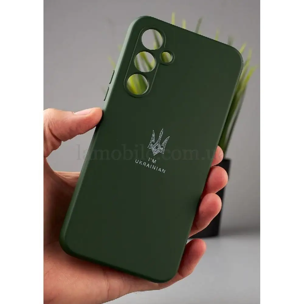 Чохол для Samsung Galaxy A73 (A736) Full Premium Тризуб зелений / dark green
