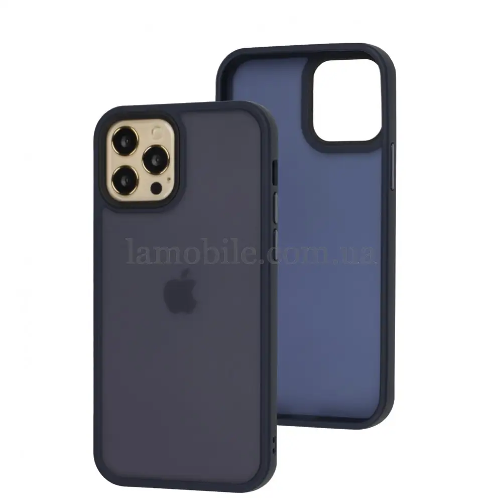Чохол для iPhone 12 / 12 Pro WAVE Matte Colorful dark blue