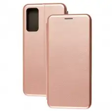 Чохол книжка Premium для Samsung Galaxy S20 FE (G780) рожево-золотистий