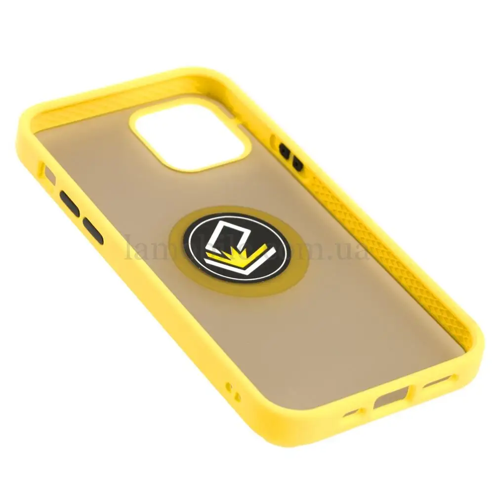 Чехол для iPhone 12 / 12 Pro LikGus Edging Ring желтый 