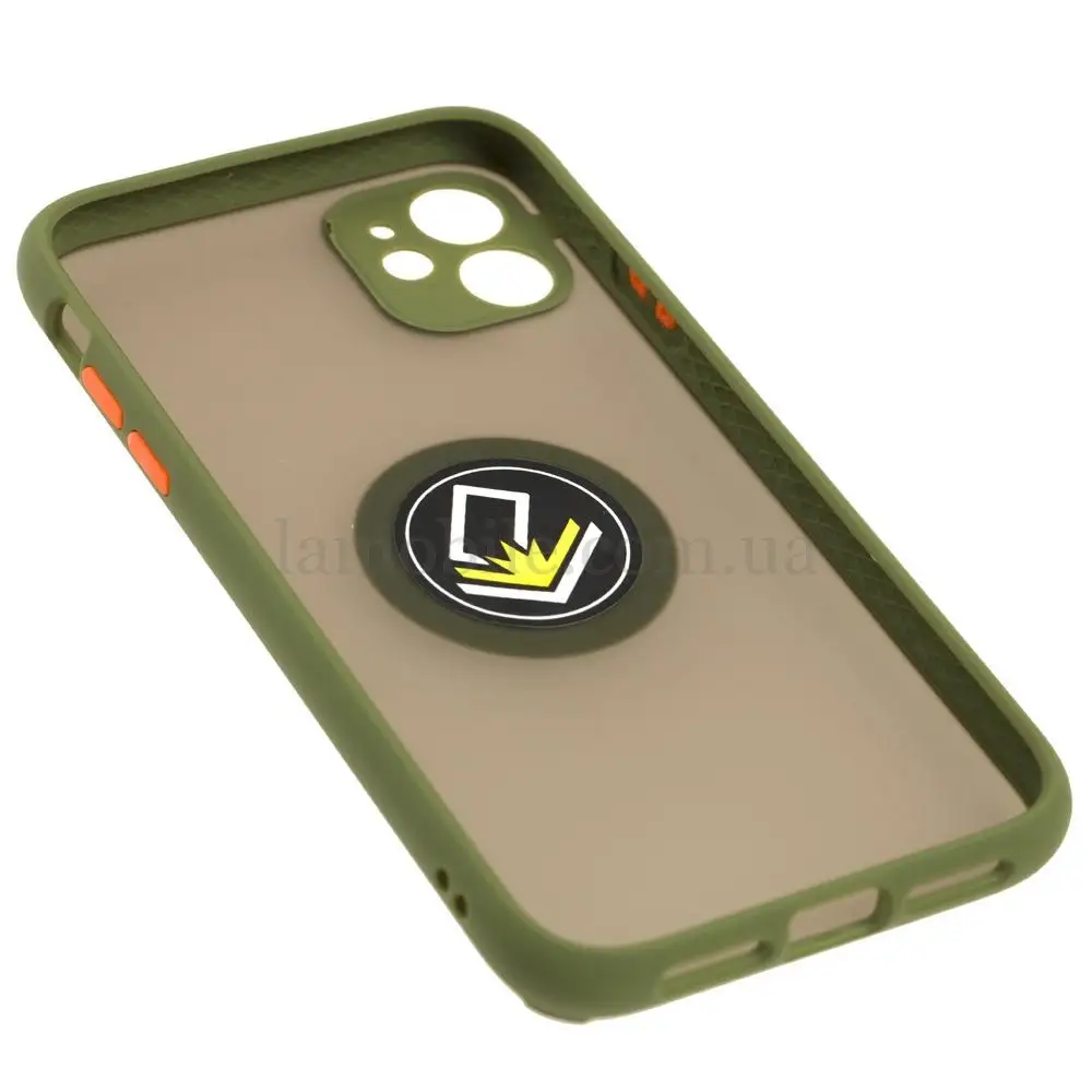 Чехол для iPhone 11 LikGus Edging Ring хаки 