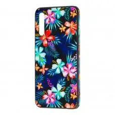 Чехол для Samsung Galaxy A50 / A50s / A30s glass print "цветы"
