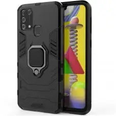 Чохол для Samsung Galaxy M31 (M315) Transformer Ring удароміцний з кільцем чорний