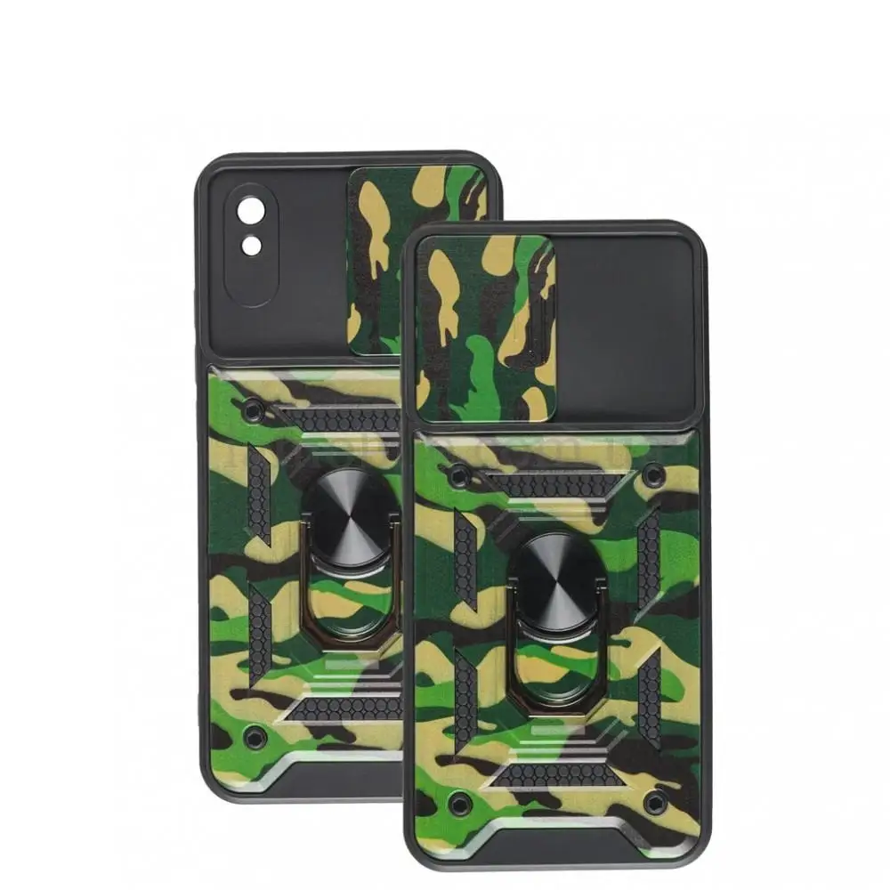 Чохол для Xiaomi Redmi 9A Serge Ring Armor ударостійкий army green