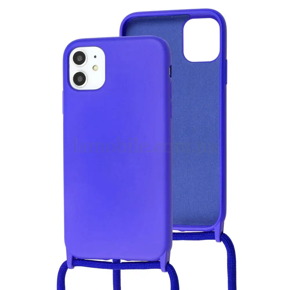 Чехол для iPhone 11 Lanyard without logo ultramarine