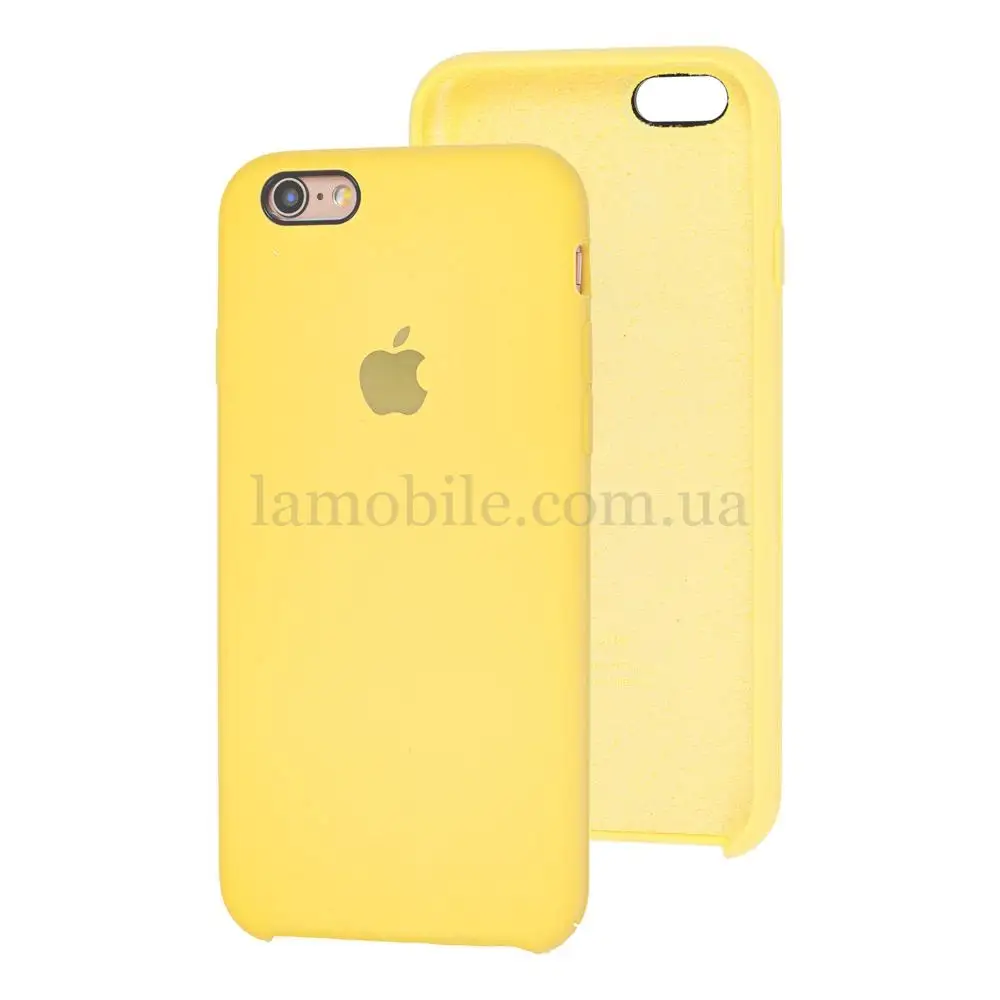 Чехол Silicone для iPhone 6 / 6s case желтый