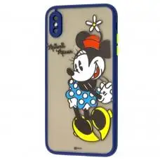 Чехол для iPhone Xs Max Picture shadow matte minnie mouse / dark blue