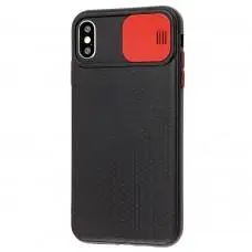 Чохол для iPhone Xs Max Safety camera чорний/червоний