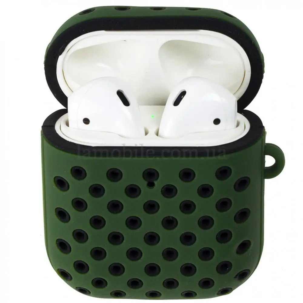 Чехол для AirPods Sport Design "темно-зеленый / черный"