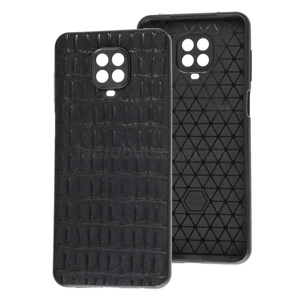 Чехол для Xiaomi Redmi Note 9s / 9 Pro Leather case кроко