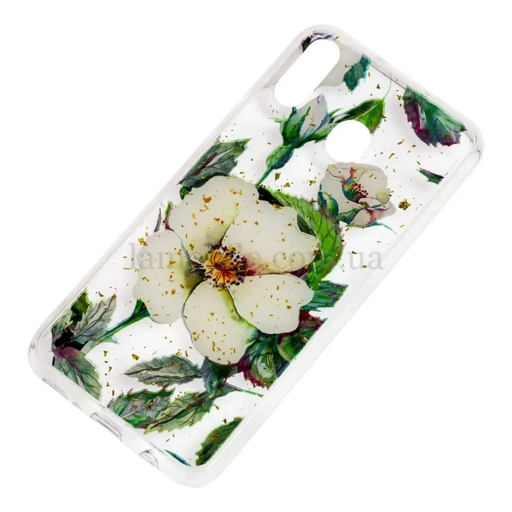 Чехол для Samsung Galaxy M20 (M205) Flowers Confetti "шиповник"