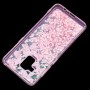 Чехол для Samsung Galaxy A8 2018 (A530) вода розовый "розовые цветы"