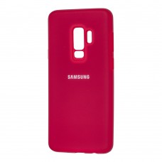 Чехол для Samsung Galaxy S9+ (G965) Silicone Full розово-красный
