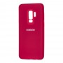 Чохол для Samsung Galaxy S9+ (G965) Silicone Full рожево-червоний