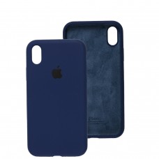 Чехол для iPhone Xr Silicone Full синий / deep navy 