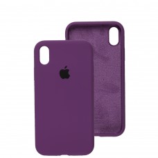 Чехол для iPhone Xr Silicone Full фиолетовый / grape