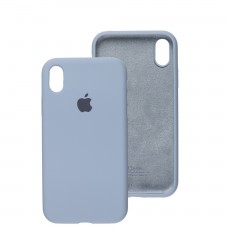 Чехол для iPhone Xr Silicone Full голубой / lilac blue