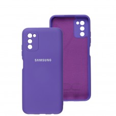 Чохол для Samsung Galaxy A03s (A037) Full camera фіолетово-синій