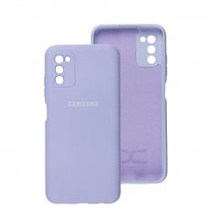 Чехол для Samsung Galaxy A03s (A037) Full camera сиреневый / dasheen