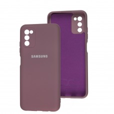 Чохол для Samsung Galaxy A03s (A037) Full camera темно-ліловий
