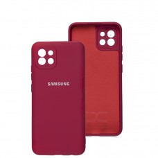 Чехол для Samsung Galaxy A03 (A035) Full camera вишневый / rose red