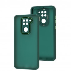 Чехол для Xiaomi Redmi Note 9 Luxury Metal Lens зеленый