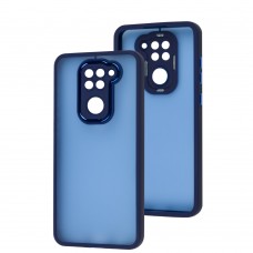 Чехол для Xiaomi Redmi Note 9 Luxury Metal Lens синий