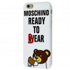 Чохол Moschino Ready для iPhone 6 білий To Bear