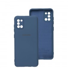 Чохол для Samsung Galaxy A31 (A315) Silicone Full camera синій / navy blue