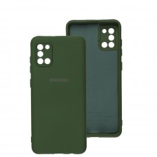 Чехол для Samsung Galaxy A31 (A315) Silicone Full camera зеленый / dark green