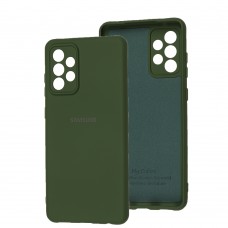 Чехол для Samsung Galaxy A72 Full camera зеленый / dark green
