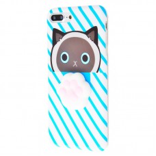 Чохол для iPhone 7 Plus Squishy Case синій кіт