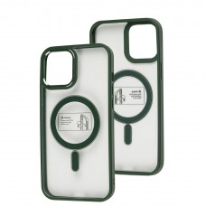 Чохол для iPhone 12 Pro Max Metal Bezel MagSafe зелений